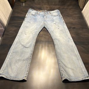 Gently used mens Rocks. Size 34 “Zed” boot cut.
